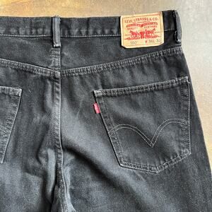 Levi's Men's 550 Denim Black Relaxed Jeans 36x32